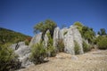 In the ancient city of Selge in Antalya.